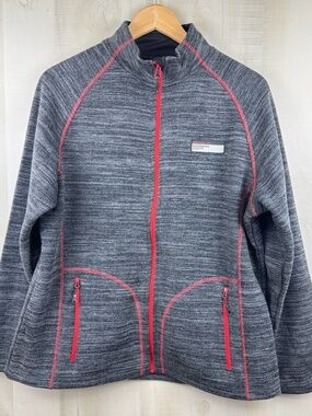 Fossa Women’s Full Zip Fleece Jacket Porsche Experience Center Gray Red XL